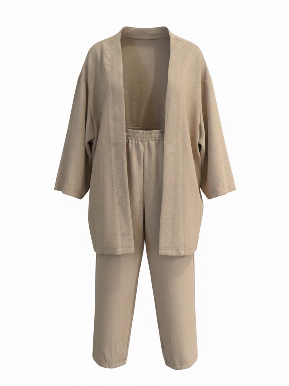 Amazon Women's Neutral Beige Relaxed Two-Piece Set